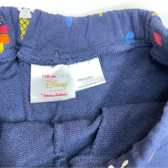 Hanna Andersson Disney Mickey Ice Cream Navy Cotton Pull On Shorts Size 6-7 - Picture 5 of 5